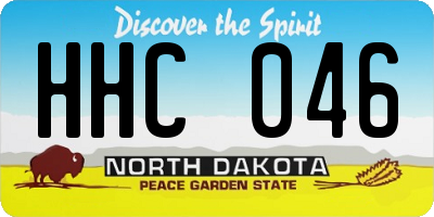 ND license plate HHC046