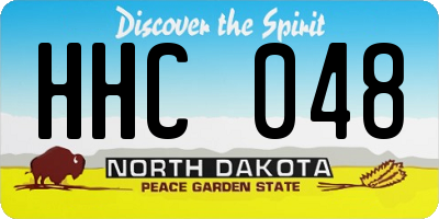 ND license plate HHC048