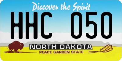 ND license plate HHC050