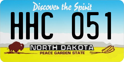 ND license plate HHC051