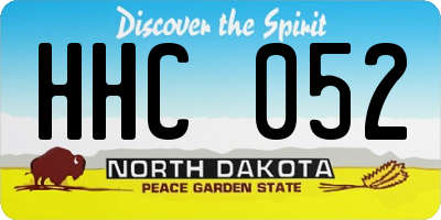 ND license plate HHC052