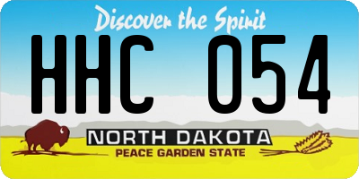 ND license plate HHC054