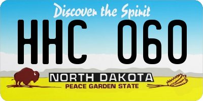 ND license plate HHC060
