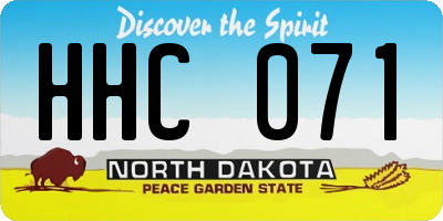 ND license plate HHC071