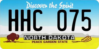 ND license plate HHC075