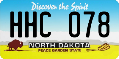 ND license plate HHC078