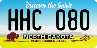 ND license plate HHC080