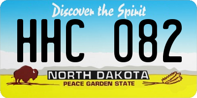 ND license plate HHC082