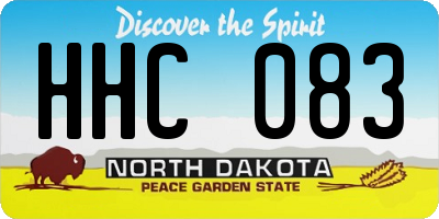 ND license plate HHC083