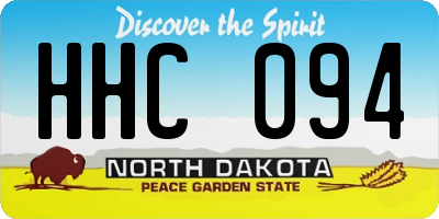 ND license plate HHC094