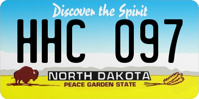 ND license plate HHC097
