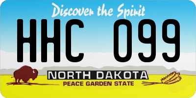 ND license plate HHC099