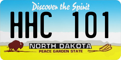 ND license plate HHC101
