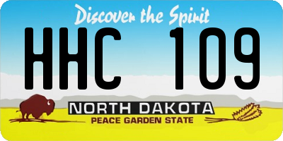 ND license plate HHC109