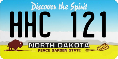 ND license plate HHC121