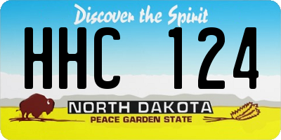 ND license plate HHC124