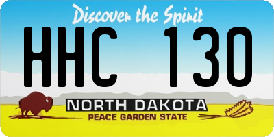 ND license plate HHC130