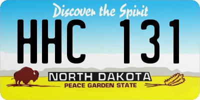 ND license plate HHC131