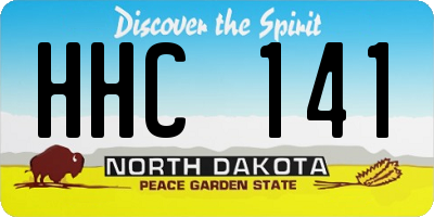 ND license plate HHC141