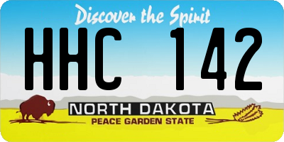 ND license plate HHC142