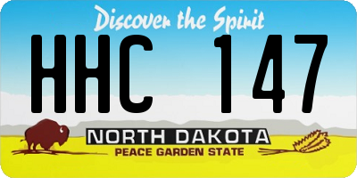 ND license plate HHC147