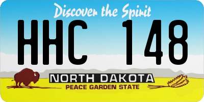 ND license plate HHC148