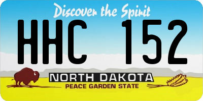 ND license plate HHC152
