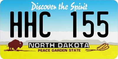 ND license plate HHC155