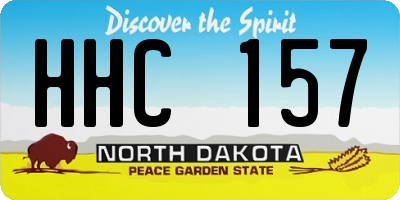 ND license plate HHC157