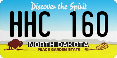 ND license plate HHC160