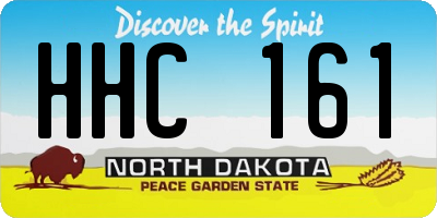 ND license plate HHC161