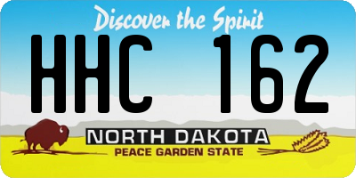 ND license plate HHC162