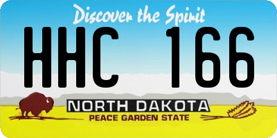 ND license plate HHC166