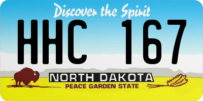 ND license plate HHC167