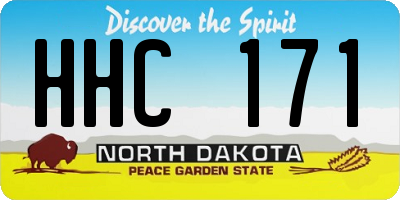 ND license plate HHC171