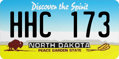 ND license plate HHC173