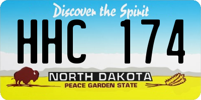ND license plate HHC174