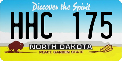 ND license plate HHC175