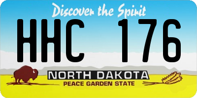 ND license plate HHC176
