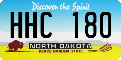 ND license plate HHC180