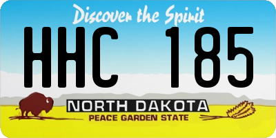 ND license plate HHC185