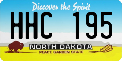 ND license plate HHC195