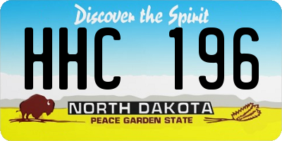 ND license plate HHC196