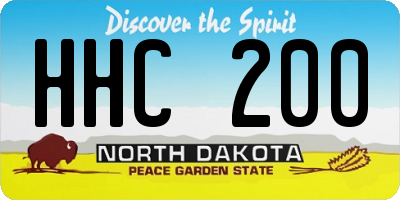 ND license plate HHC200
