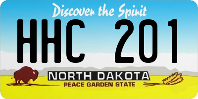 ND license plate HHC201