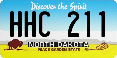 ND license plate HHC211