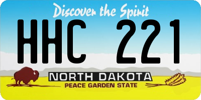 ND license plate HHC221