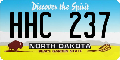 ND license plate HHC237