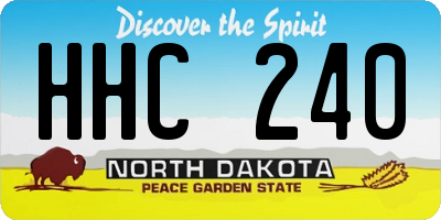 ND license plate HHC240