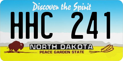 ND license plate HHC241